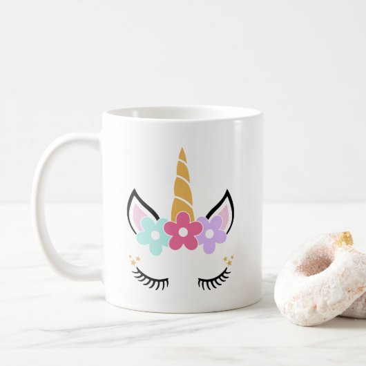 Unicorn-mok Koffiemok (Met donut)