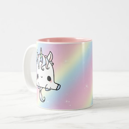 Unicorn-Mok Tweekleurige Koffiemok (Voorkant links)