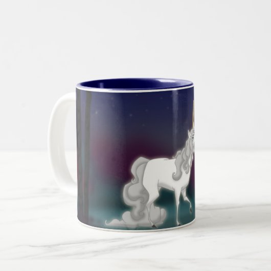 Unicorn-Mok Tweekleurige Koffiemok (Voorkant links)