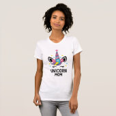 Unicorn Mom Birthday Party Bella+Canvas T-Shirt (Voorkant volledig)