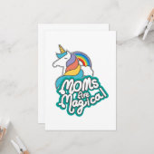 Unicorn Moms zijn magische Moederdag-cadeaus Kaart (Voorkant / Achterkant in situ)