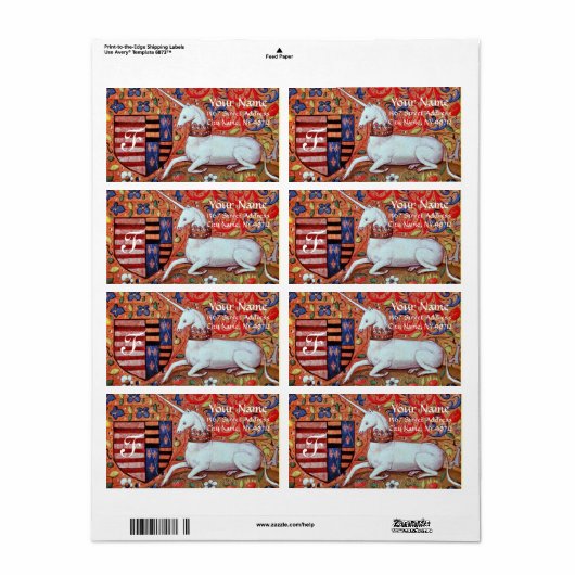 UNICORN Monogram Etiket (Full Sheet)