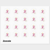 Unicorn Monogram J Aangepaste Stickers (Vel)