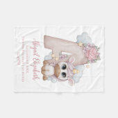 Unicorn Monogram Letter A roze Baby Girl Gift Baby Fleece Deken (Voorkant (Horizontaal))