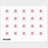 Unicorn Monogram P Aangepaste Stickers (Vel)