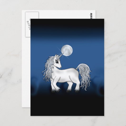 Unicorn Moon Briefkaart (Voorkant / Achterkant)
