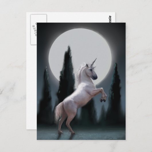 Unicorn Moon Briefkaart (Voorkant / Achterkant)