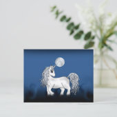 Unicorn Moon Briefkaart (Staand voorkant)