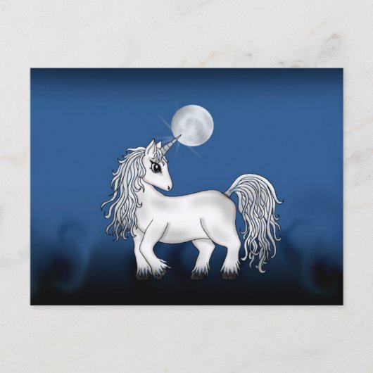 Unicorn Moon Briefkaart (Voorkant)