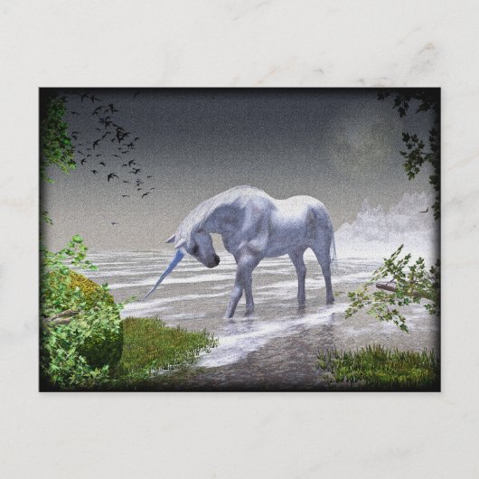 Unicorn Moon Briefkaart (Voorkant)