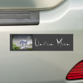 Unicorn Moon Bumpersticker (Op auto)