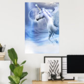 UNICORN MOON FLIGHT POSTER (Thuiskantoor)