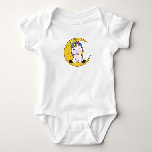 Unicorn Moon Good Night Sweet Animals Unicorn Romper (Voorkant)