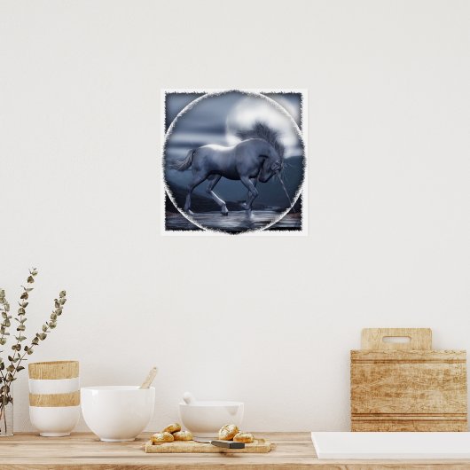 Unicorn Moon Poster (Keuken)