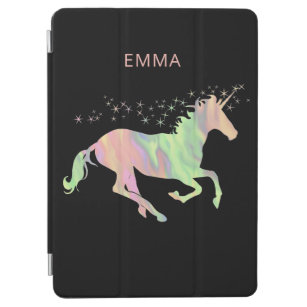 Unicorn multicolored sterren en naam iPad air cover