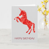 Unicorn Mythical fantasy Kaart (Gele Bloem)