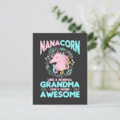 Unicorn Mythical Nana Horse Grandma Moederdag Briefkaart (Staand voorkant)