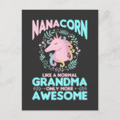 Unicorn Mythical Nana Horse Grandma Moederdag Briefkaart (Voorkant)