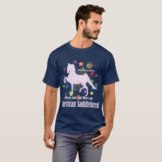 Unicorn Myths en Legends American Saddlebred T-shirt (Voorkant volledig)