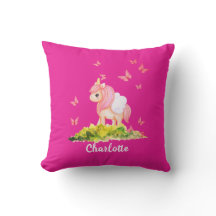 Unicorn naam Nursery Kinder Room Decor Roze
