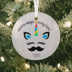 Unicorn Naam Ornament - Custom Christmas Gift