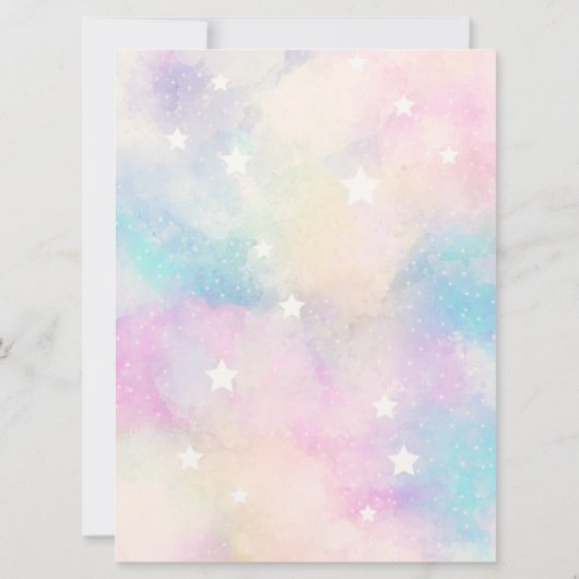 Unicorn Name Game Birthday & Baby shower (Achterkant)