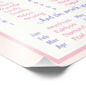 Unicorn Name Game Birthday & Baby shower Foto Afdruk (Hoek)