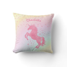 Unicorn Name Nursery Kinder Room Decor Rainbow Thr