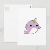 UNICORN NARWHAL shirten, accessoires, giften Briefkaart (Voorkant / Achterkant)