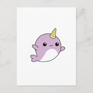 UNICORN NARWHAL shirten, accessoires, giften Briefkaart