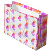 Unicorn Neon Gift Bag Groot Cadeauzakje (Voorkant Gekanteld)