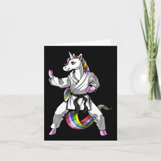 Unicorn Ninja Karate Martial Art Kickboxing Taekwo Kaart (Voorkant)