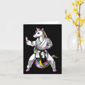 Unicorn Ninja Karate Martial Art Kickboxing Taekwo Kaart (Gele Bloem)