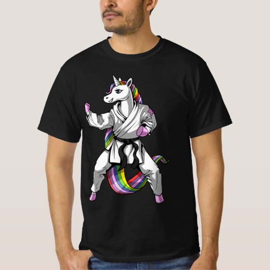 Unicorn Ninja Karate Martial Art Kickboxing Taekwo T-shirt (Voorkant)