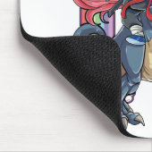 Unicorn Ninja Riding Dinosaur Muismat (Hoek)