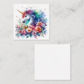 Unicorn Note Kaart Notitiekaartje (Voorkant / Achterkant)