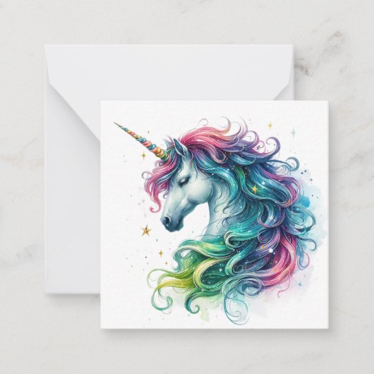 Unicorn Note Kaart Notitiekaartje (Voorkant)