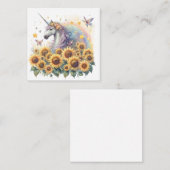 Unicorn Note Kaart Notitiekaartje (Voorkant / Achterkant)