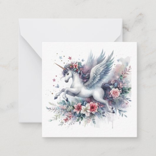 Unicorn Note Kaart Notitiekaartje (Voorkant)