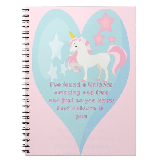 Unicorn notebook notitieboek (Voorkant)