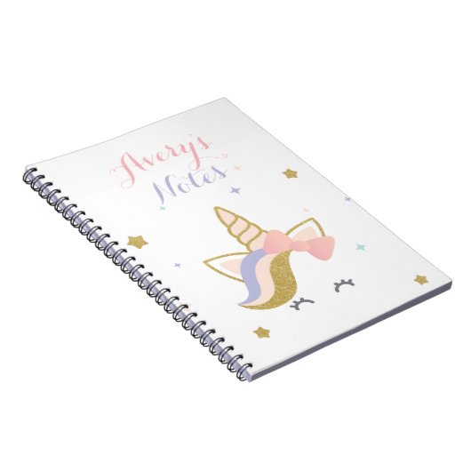 Unicorn notebook, schoolnotebook notitieboek (Rechterzijde)