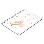 Unicorn notebook, schoolnotebook notitieboek (Linkerzijde)
