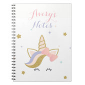 Unicorn notebook, schoolnotebook notitieboek (Voorkant)