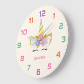 Unicorn Nursery Decor Wall klok (Hoek)