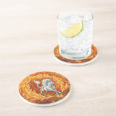 Unicorn of Fire Element Fantasy Art Zandsteen Onderzetter (Zijkant)