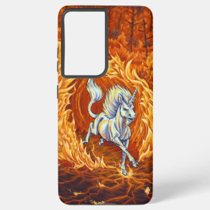 Unicorn of Fire Fantasy Art Samsung Galaxy Hoesje