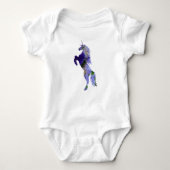 Unicorn Old Scooter Baby Jersey Bodysuit, wit Romper (Voorkant)