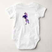 Unicorn Old Scooter Baby Jersey Bodysuit, wit Romper (Achterkant)