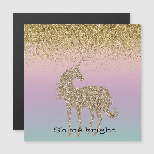 Unicorn Ombre Gold Glitter (Voorkant / Achterkant)