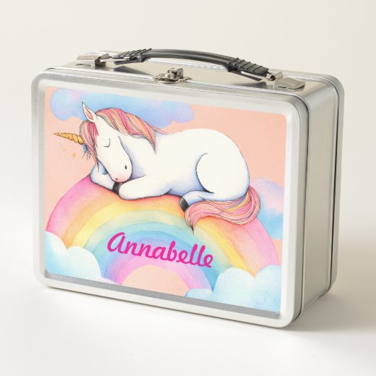 Unicorn on Rainbow Clouds, Girls, Personalized (Voorkant)